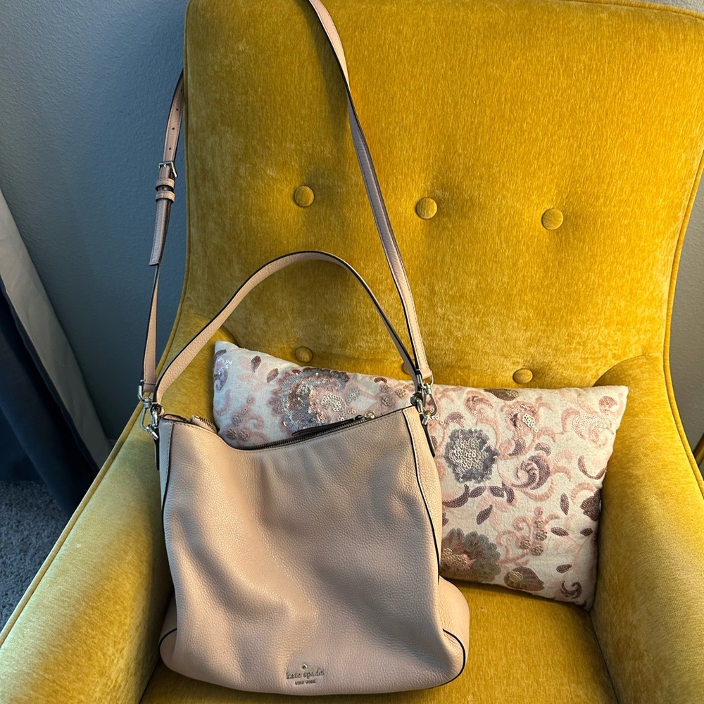 Kate Spade Soft Pink Leather Shoulder Bag or cross body - very loved